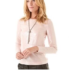 Diane Von Furstenberg ballet pink all over sequin top